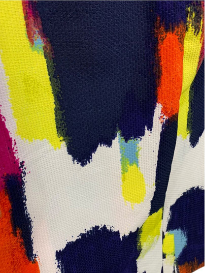 Size 22W Ava & Viv Flare Skirt Back Zip Multicolor Funky Abstract