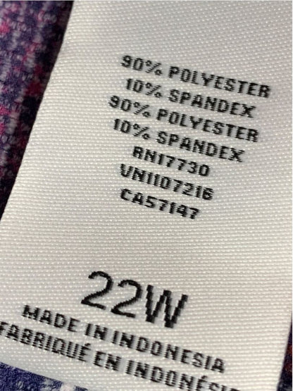 Size 22W Ava & Viv Flare Skirt Back Zip Multicolor Funky Abstract