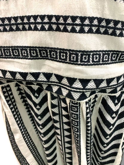 3X Old Navy Plus Size Boho Tribal Mini Dress V-Neck Black White Pockets