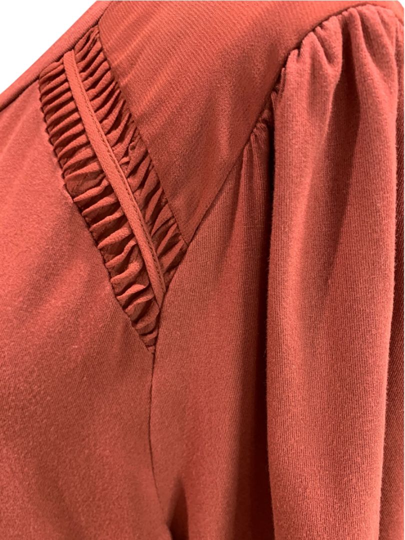 Size 3X Daniel Rainn Womens Burgundy Knit Mixed Fabric Shirt