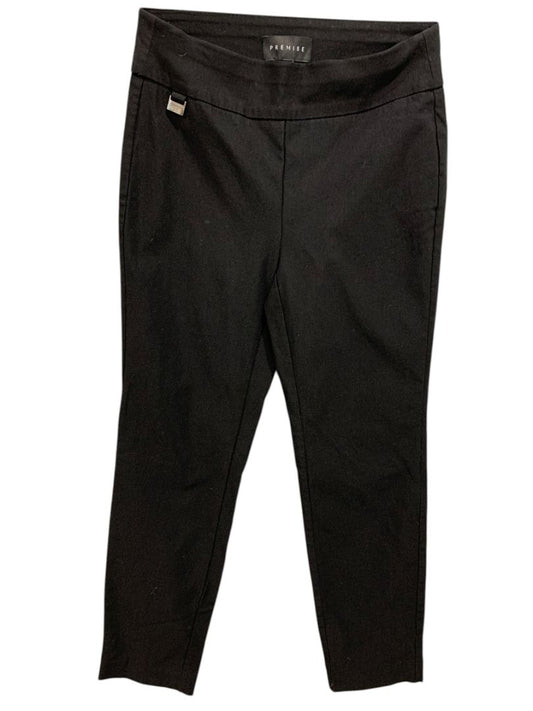 Size XS Premise Womens Pull On Black Dress Pants Tapered 27" Inseam