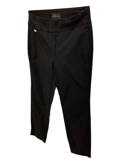 Size XS Premise Womens Pull On Black Dress Pants Tapered 27" Inseam