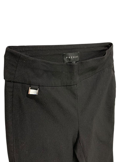 Size XS Premise Womens Pull On Black Dress Pants Tapered 27" Inseam