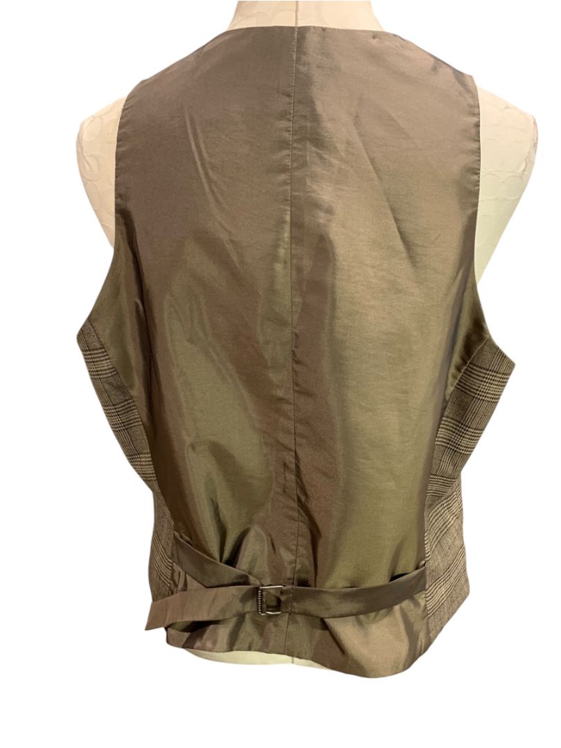 Size 18 New York & Co Womens Brown Paid Vest Suit Style