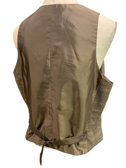 Size 18 New York & Co Womens Brown Paid Vest Suit Style