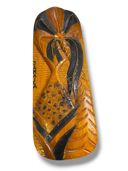 Vintage Wooden Souvenir Jamaica Hand Carved Wall Hanging Palm 23" x 8'