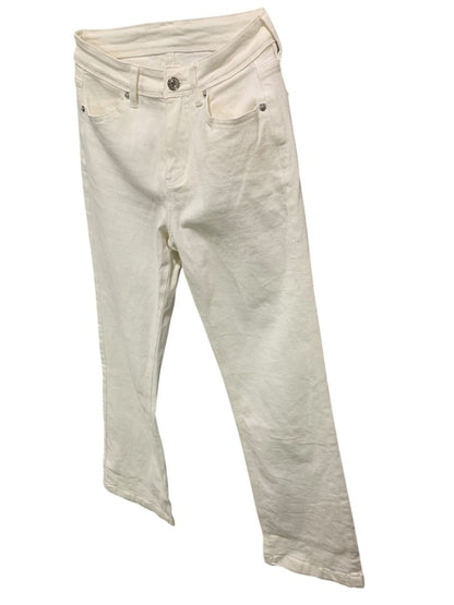 Size 2 Womens White Flare Leg Denim Jeans Stretch Cotton 31" Inseam
