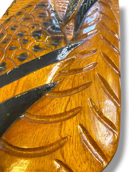 Vintage Wooden Souvenir Jamaica Hand Carved Wall Hanging Palm 23" x 8'