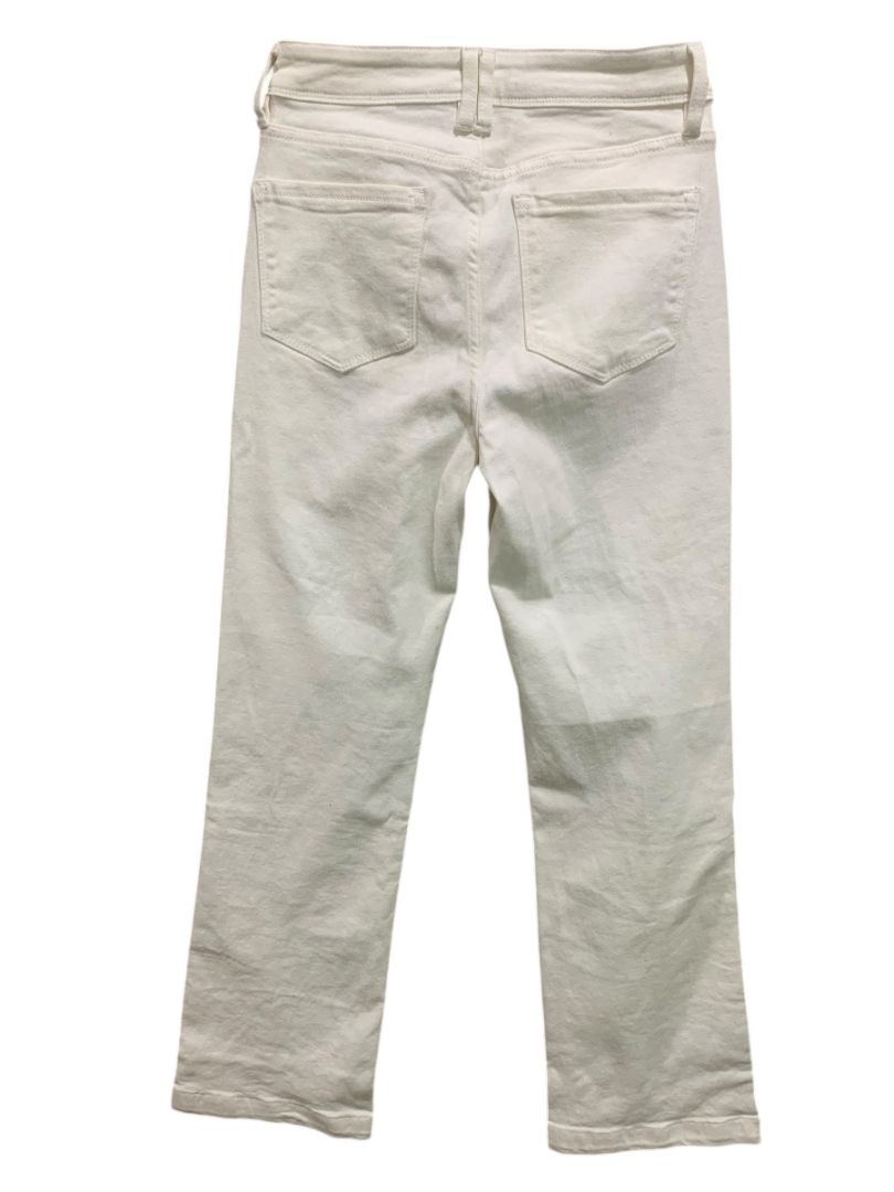 Size 2 Womens White Flare Leg Denim Jeans Stretch Cotton 31" Inseam