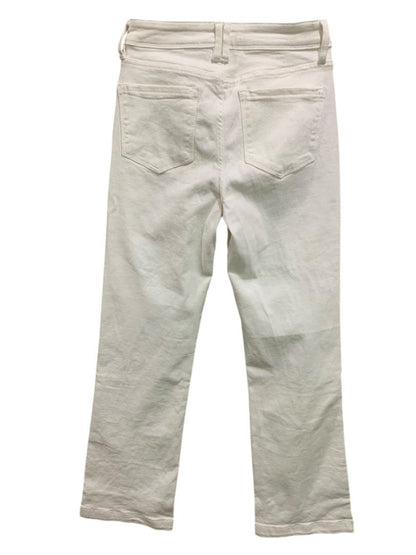 Size 2 Womens White Flare Leg Denim Jeans Stretch Cotton 31" Inseam