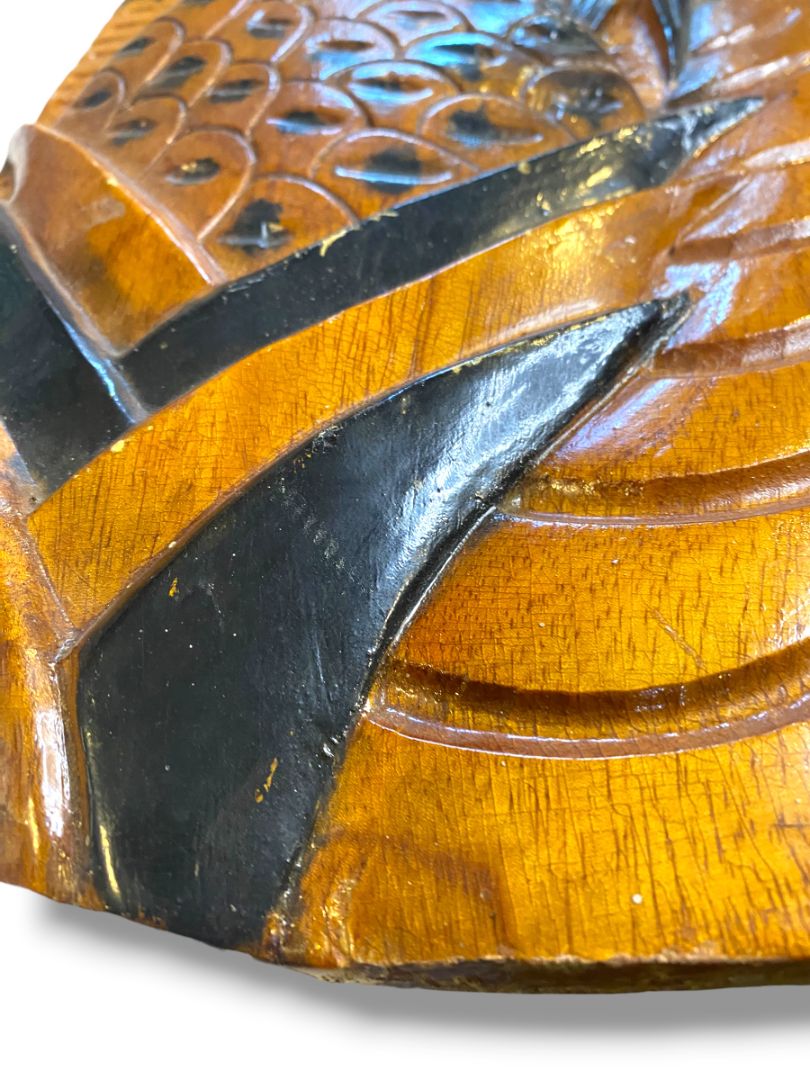 Vintage Wooden Souvenir Jamaica Hand Carved Wall Hanging Palm 23" x 8'