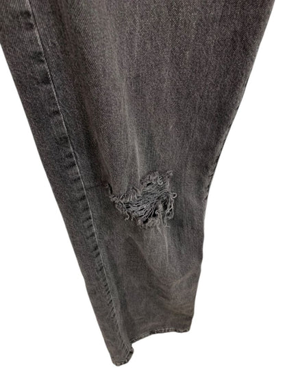 Size 00 (23) Garage Denim Womens Black Wide Leg Jeans Distressed