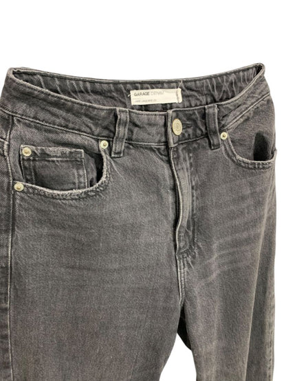 Size 00 (23) Garage Denim Womens Black Wide Leg Jeans Distressed