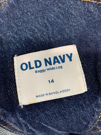 Size 14 Old Navy Womens Denim Jean Bib Overalls Blue Pants