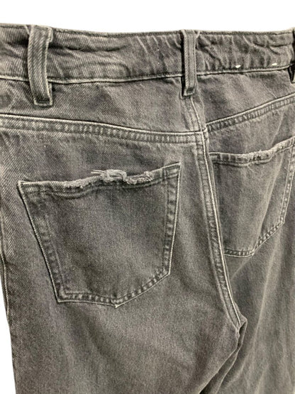Size 00 (23) Garage Denim Womens Black Wide Leg Jeans Distressed