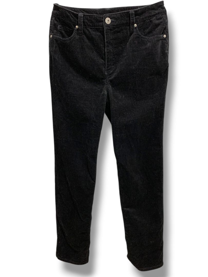 Size 10 Style & Co Womens Black Corduroy Pants 31" Inseam
