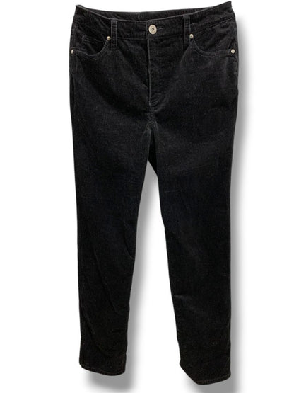 Size 10 Style & Co Womens Black Corduroy Pants 31" Inseam