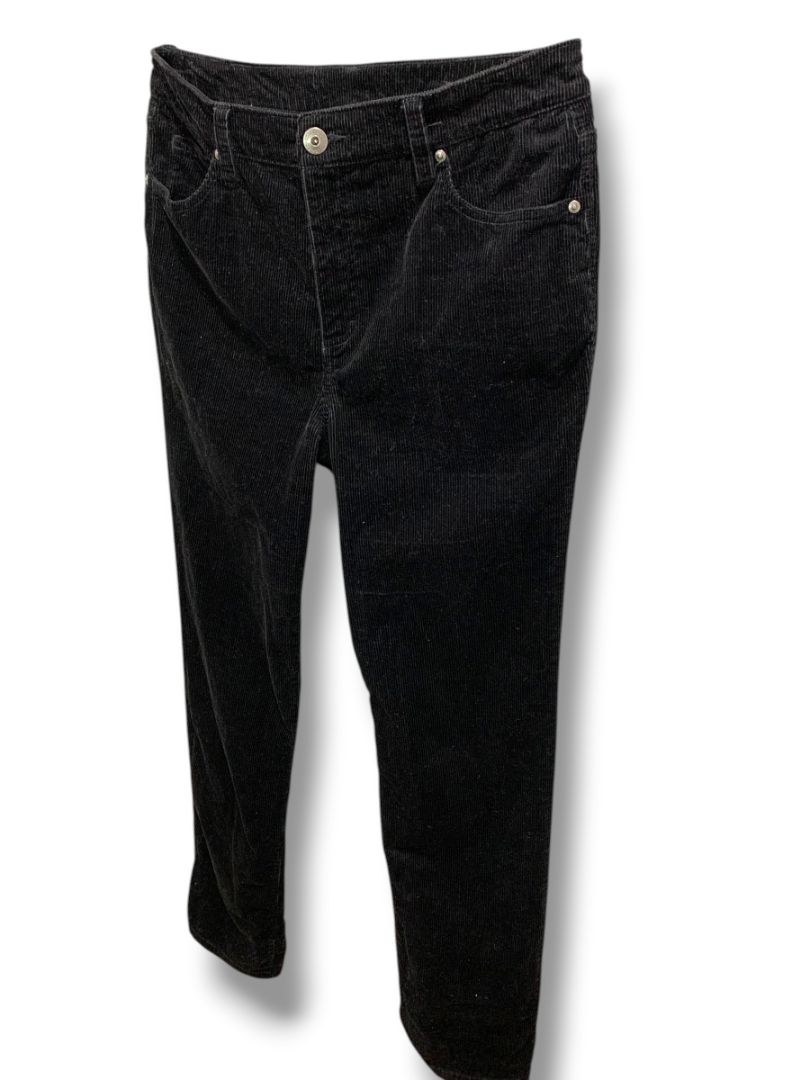 Size 10 Style & Co Womens Black Corduroy Pants 31" Inseam
