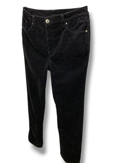 Size 10 Style & Co Womens Black Corduroy Pants 31" Inseam