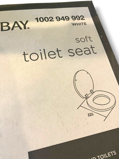 Glacier Bay New in Box Round White Soft Toilet Seat 1002 949 992