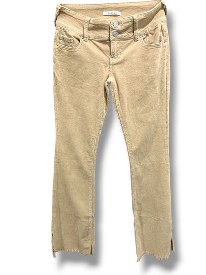 Size 25 PacSun Womens Tan Corduroy Low Rise Boot Cut Pants Stretch