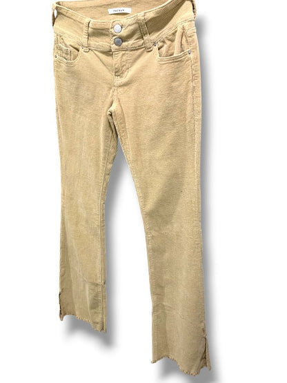 Size 25 PacSun Womens Tan Corduroy Low Rise Boot Cut Pants Stretch