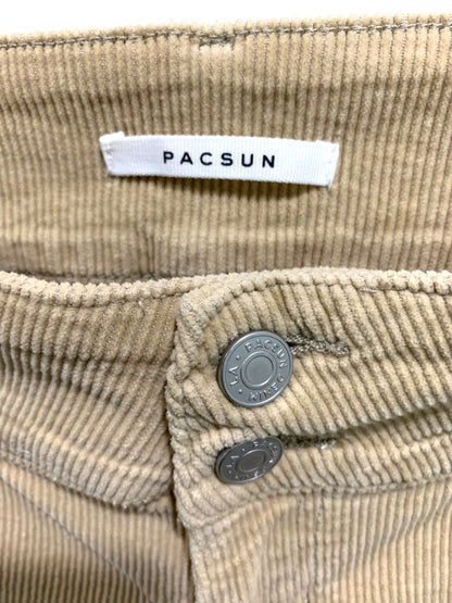 Size 25 PacSun Womens Tan Corduroy Low Rise Boot Cut Pants Stretch