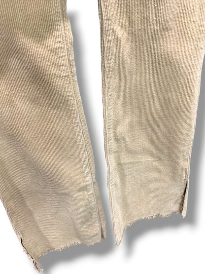 Size 25 PacSun Womens Tan Corduroy Low Rise Boot Cut Pants Stretch