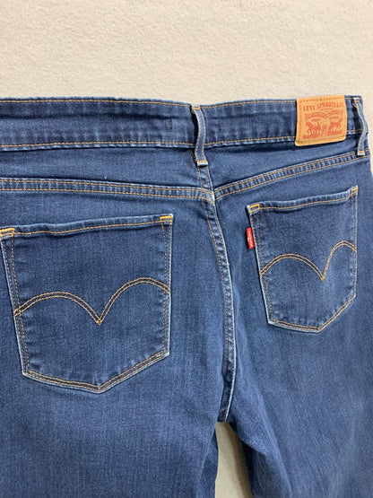 Size 30 Levis Womens 711 Skinny Jeans Dark Blue Stretch Denim