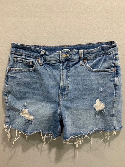 Size 14 Old Navy Womens O.G. Short Jean Distresssed High Rise Denim Shorts