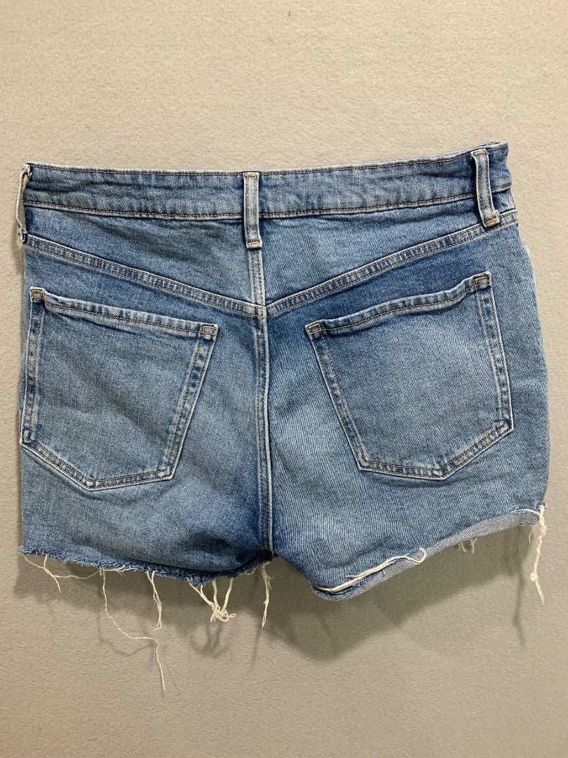 Size 14 Old Navy Womens O.G. Short Jean Distresssed High Rise Denim Shorts