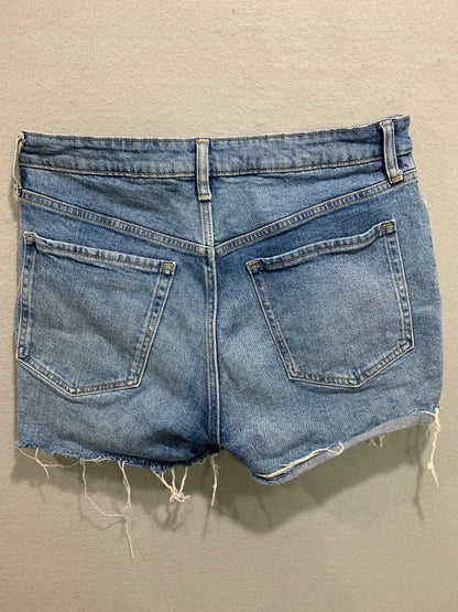 Size 14 Old Navy Womens O.G. Short Jean Distresssed High Rise Denim Shorts
