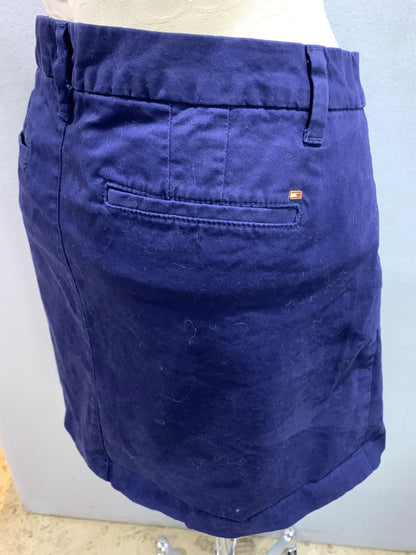 Size 8 Tommy Hilfiger Navy Blue Straight Chino Style Skirt