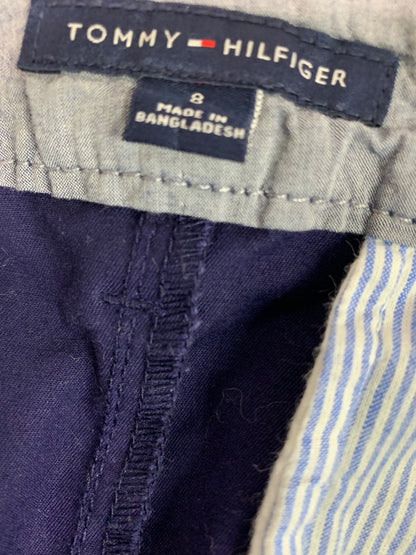 Size 8 Tommy Hilfiger Navy Blue Straight Chino Style Skirt