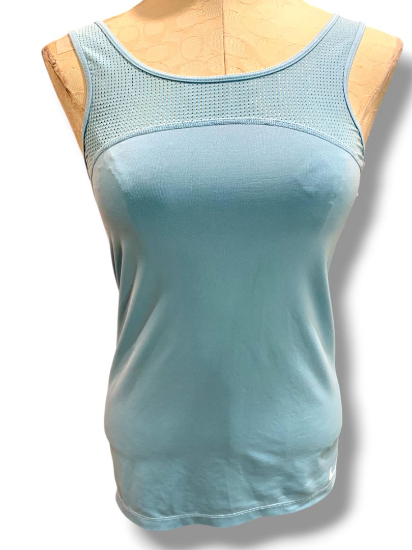 Medium Nike Womens Sky Blue Racerback Running Tank Top 832060-447