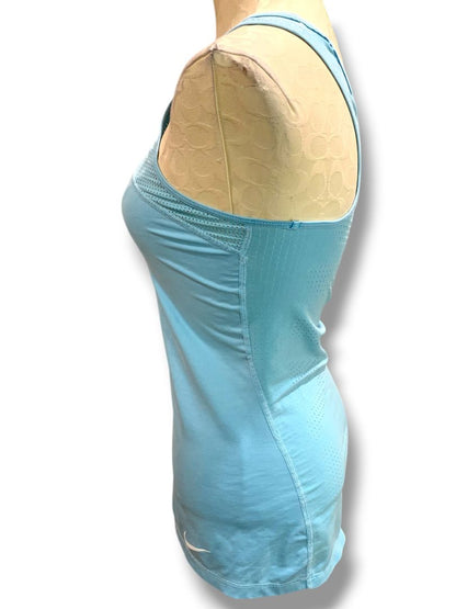 Medium Nike Womens Sky Blue Racerback Running Tank Top 832060-447