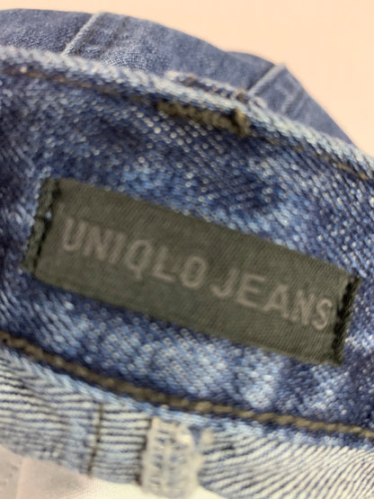 Size 12 Uniqlo Jeans Denim Long Skirt Cotton Pockets 34.5" Length
