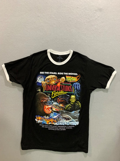 Medium Universal Studios Adult Retro Marquee Ringer T-Shirt