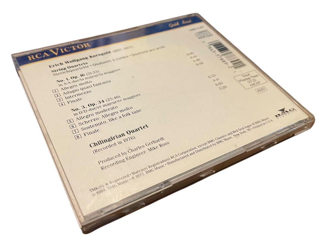 Korngold - Chilingirian Quartet: String Quartets Nos. 1 & 3 CD RCA