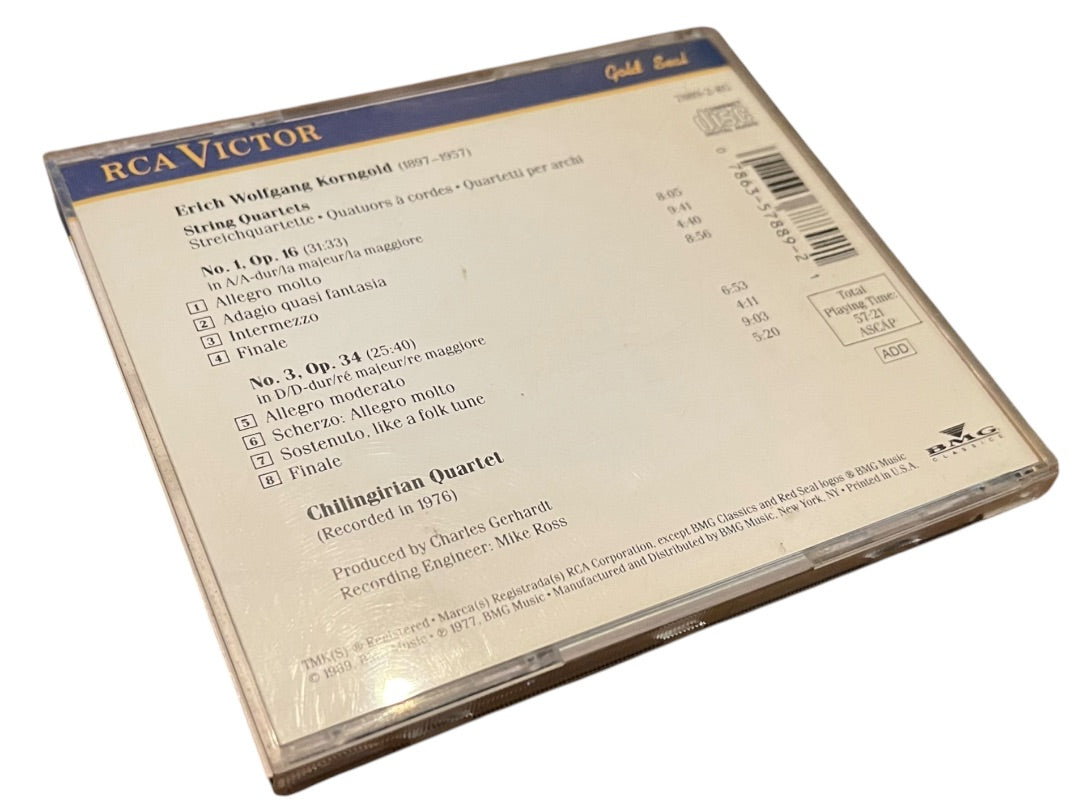 Korngold - Chilingirian Quartet: String Quartets Nos. 1 & 3 CD RCA