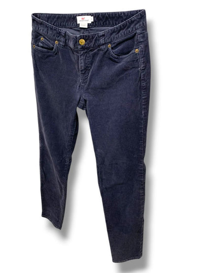 Size 4 Vineyard Vines Womens Navy Blue Corduroy Pants 28" Inseam Tapered