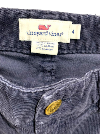 Size 4 Vineyard Vines Womens Navy Blue Corduroy Pants 28" Inseam Tapered