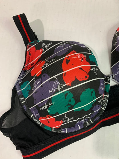 Size 40DD Baby Phat Padded Underwire Tshirt Bra Black Print