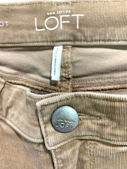 Size 6P (28) Loft Petite Womens Tan Corduroy Pants Modern Boot Cut