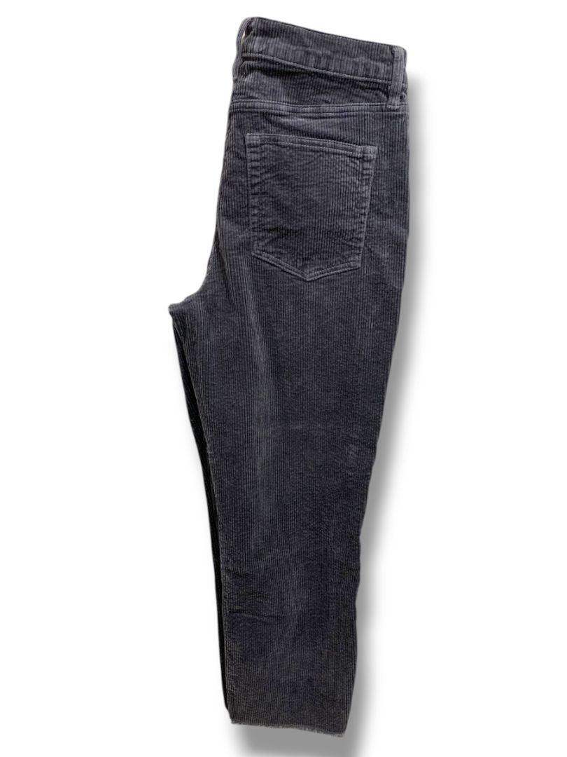 Size 8 (29) Loft Navy Blue Womens Corduroy Pants Raw Edge Straight Leg