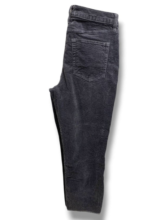 Size 8 (29) Loft Navy Blue Womens Corduroy Pants Raw Edge Straight Leg