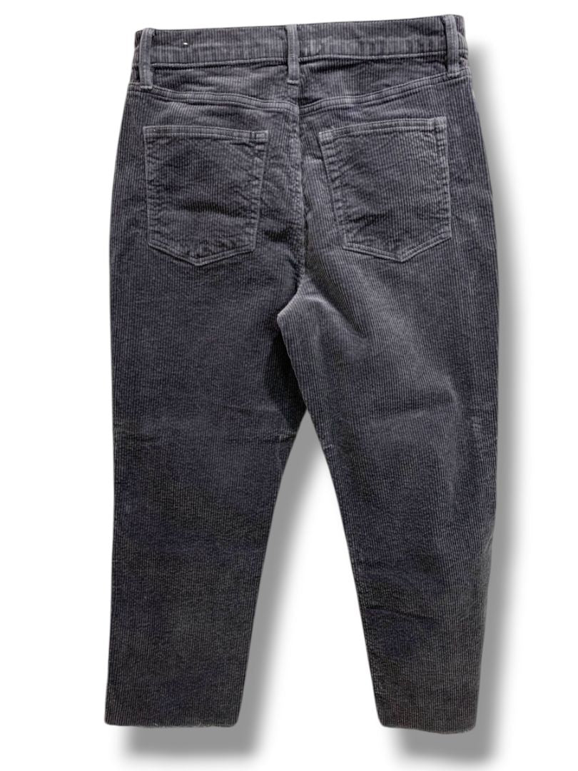 Size 8 (29) Loft Navy Blue Womens Corduroy Pants Raw Edge Straight Leg