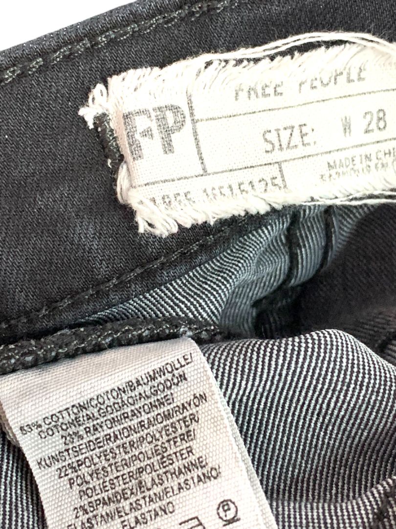 Size 28 Free People Womens Black Skinny Jeans Stretch Denim