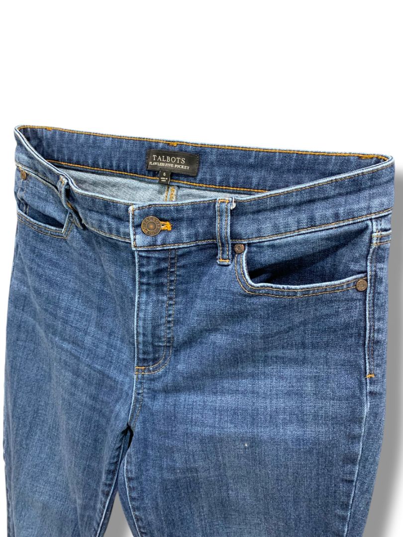 Size 6 Talbots Flawless Five-Pocket Womens Jeans Raw Hem