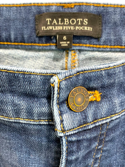 Size 6 Talbots Flawless Five-Pocket Womens Jeans Raw Hem